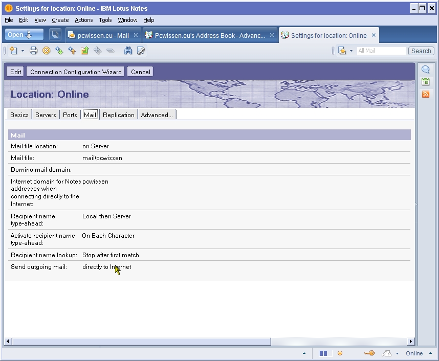 Lotus Notes Location